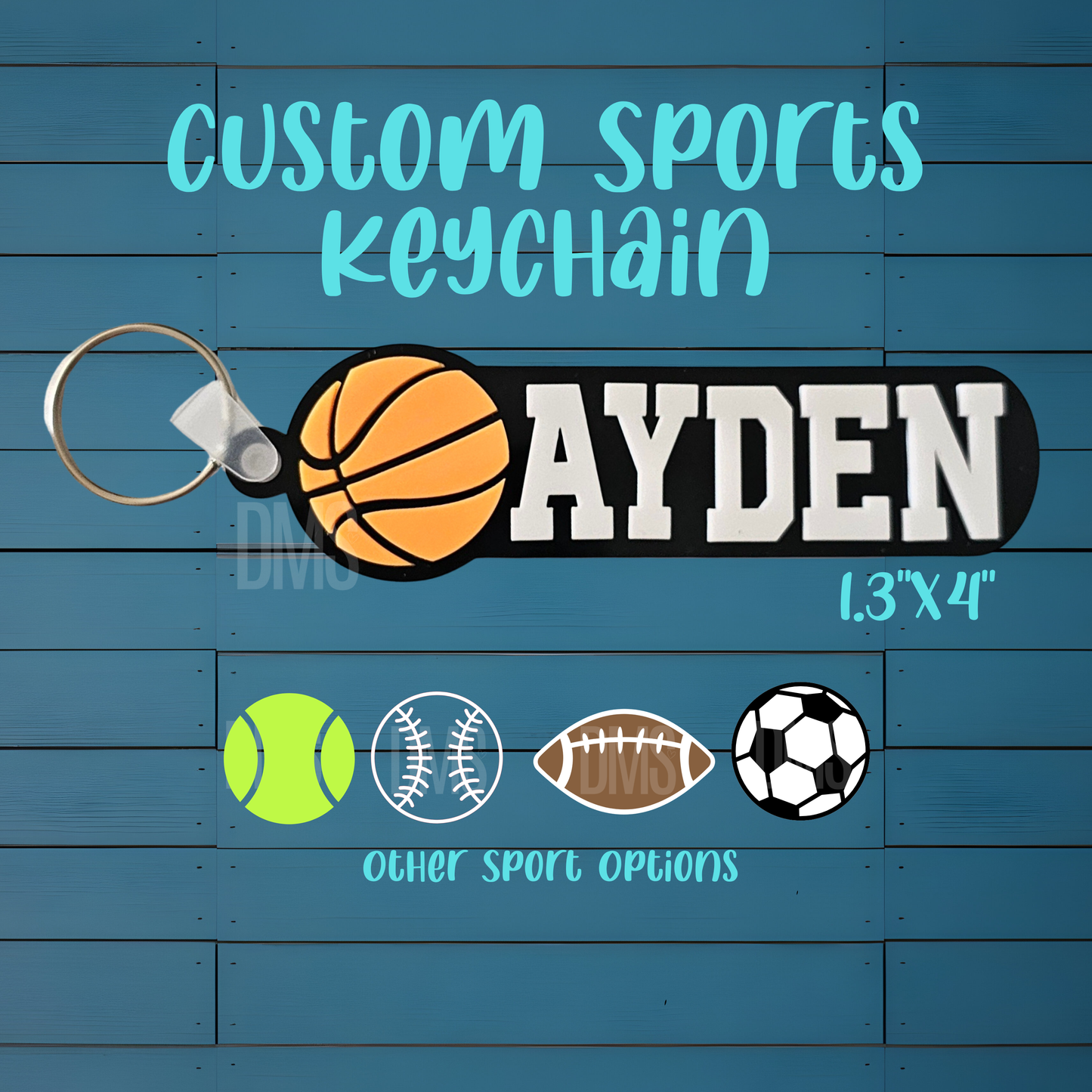 Custom Acrylic Sport Name Keychain