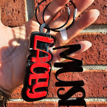 Custom Acrylic Name Bag Tags