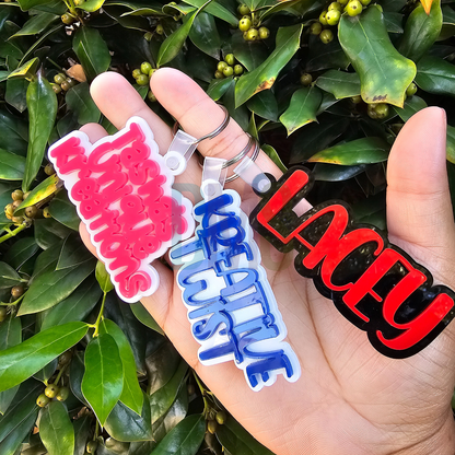 Custom Acrylic Name Keychains